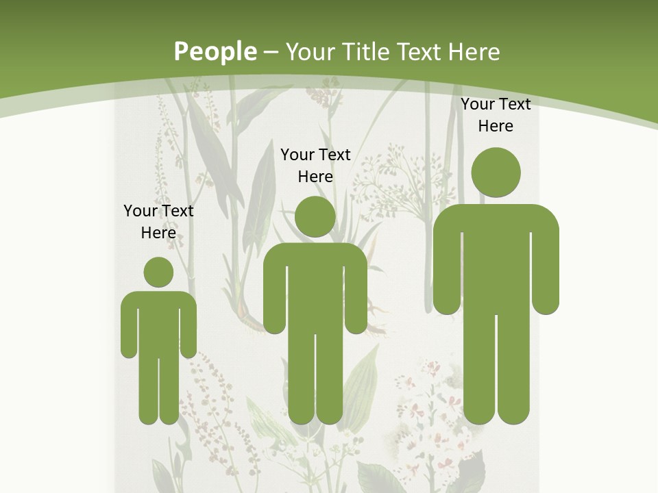 A Bunch Of Plants That Are On A White Surface PowerPoint Template