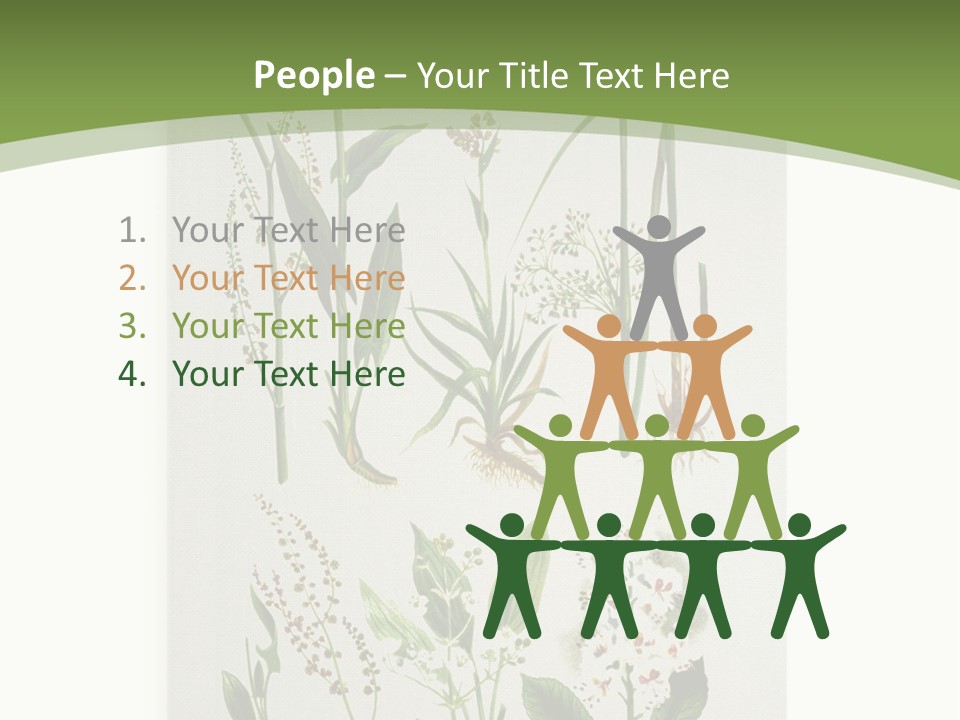 A Bunch Of Plants That Are On A White Surface PowerPoint Template