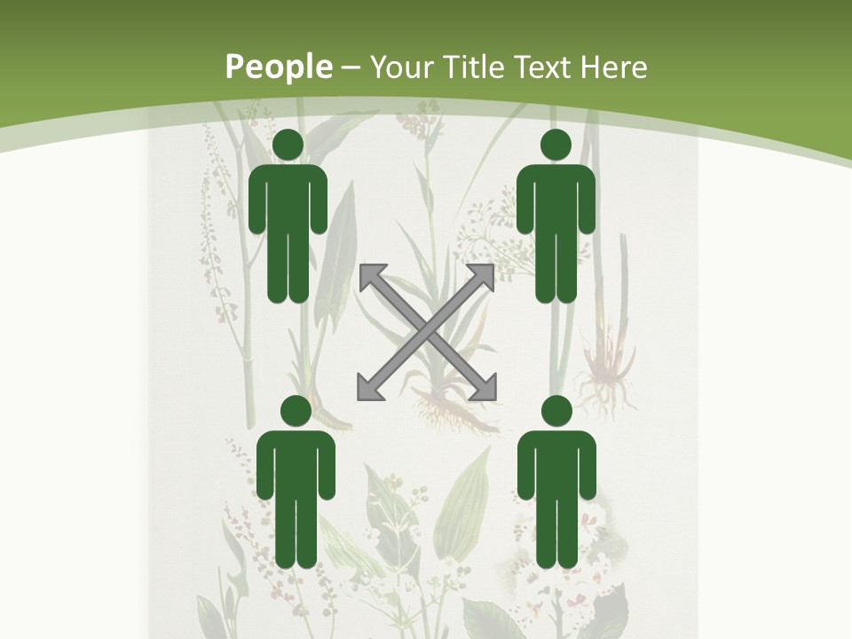 A Bunch Of Plants That Are On A White Surface PowerPoint Template