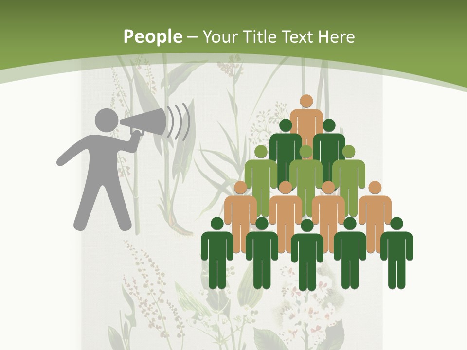 A Bunch Of Plants That Are On A White Surface PowerPoint Template