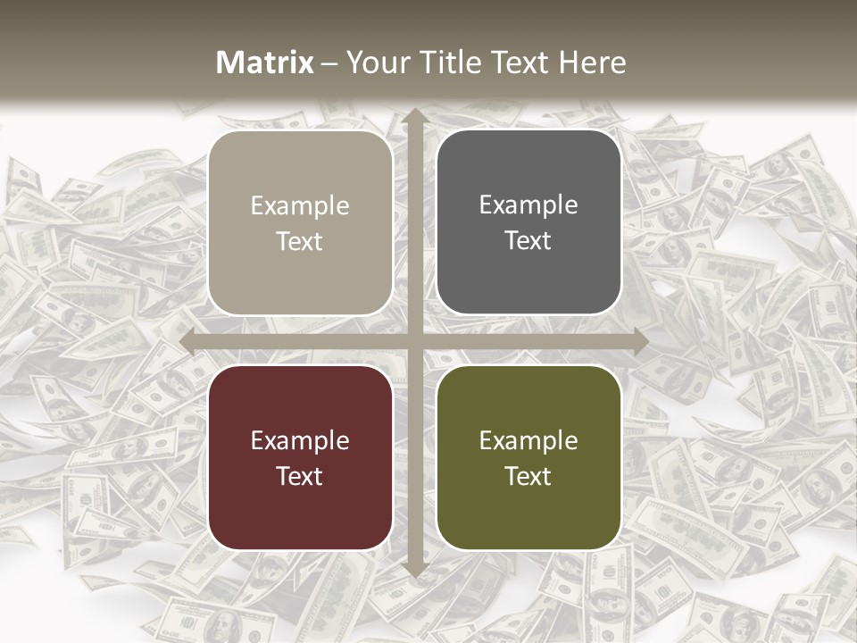 A Pile Of Money On A White Background PowerPoint Template