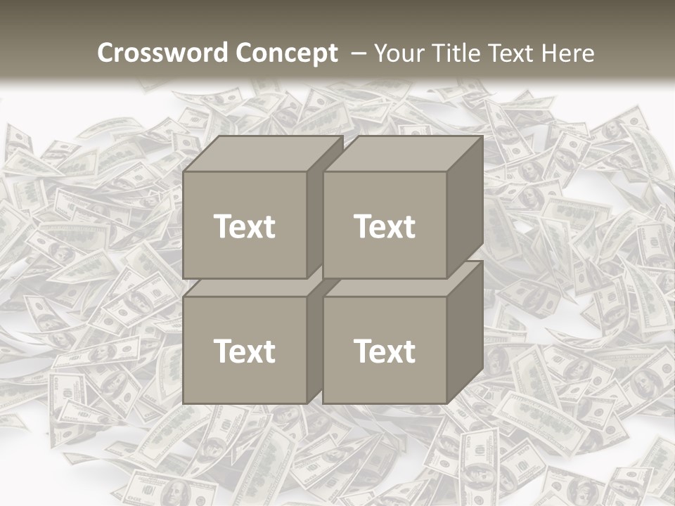 A Pile Of Money On A White Background PowerPoint Template