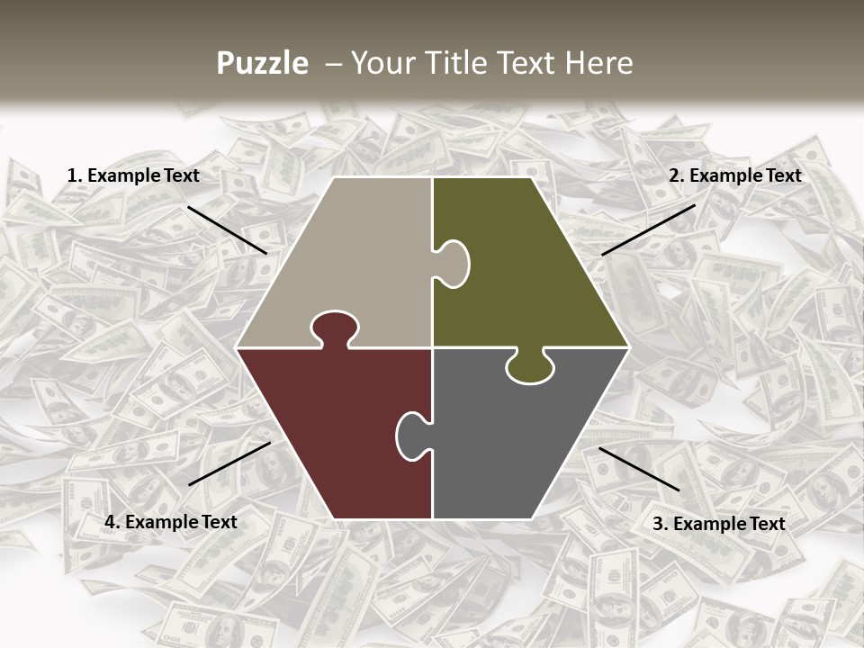 A Pile Of Money On A White Background PowerPoint Template