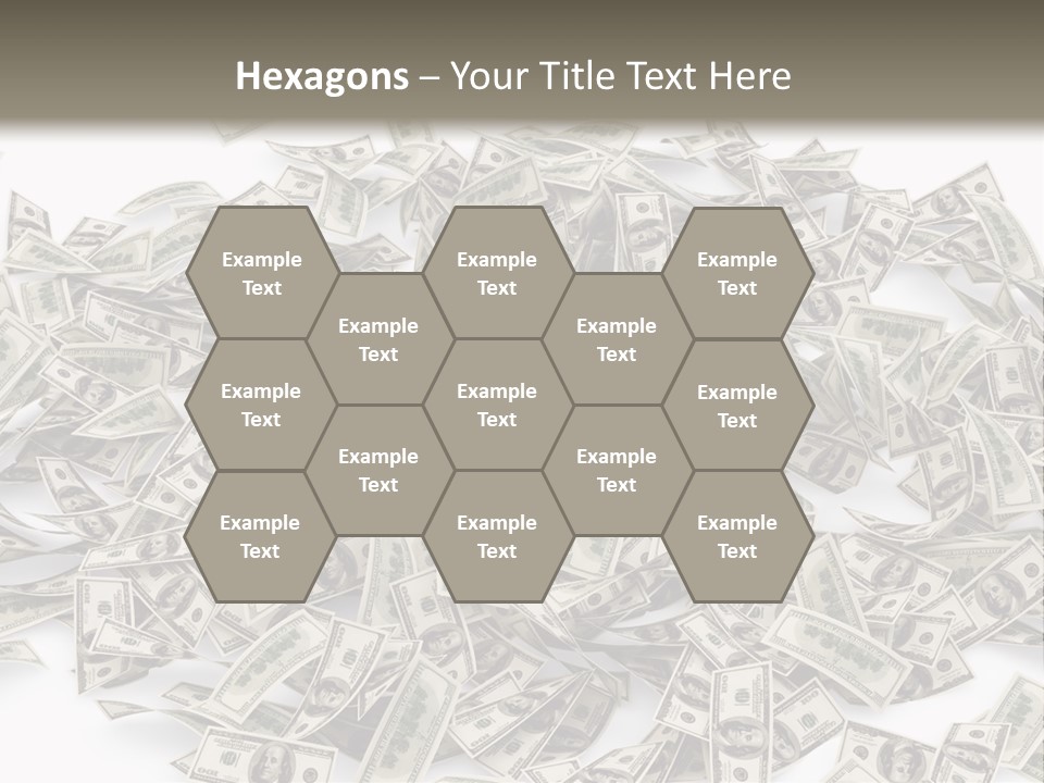 A Pile Of Money On A White Background PowerPoint Template