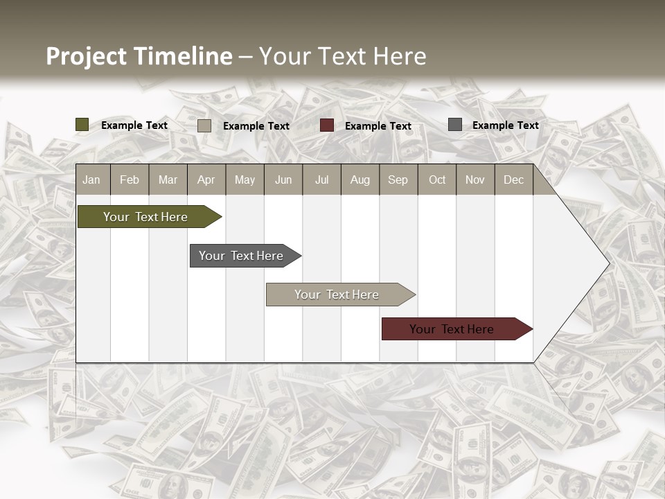 A Pile Of Money On A White Background PowerPoint Template