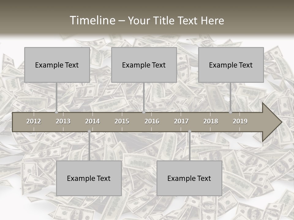 A Pile Of Money On A White Background PowerPoint Template