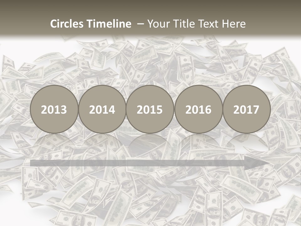 A Pile Of Money On A White Background PowerPoint Template