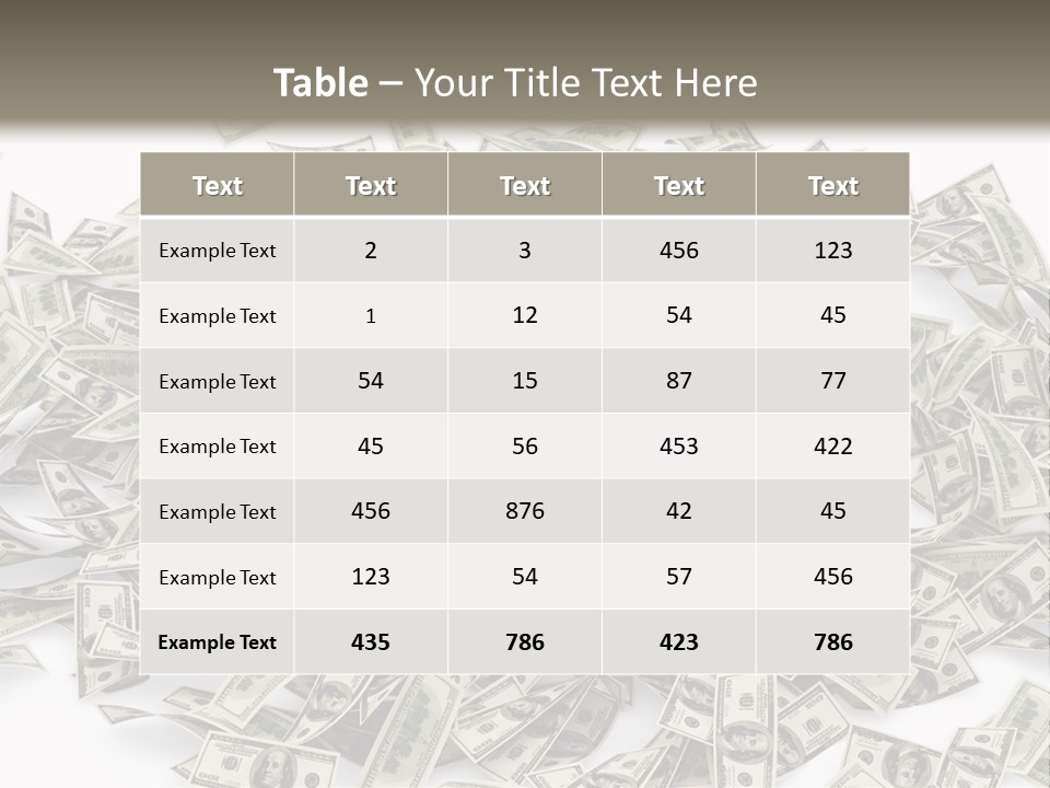 A Pile Of Money On A White Background PowerPoint Template