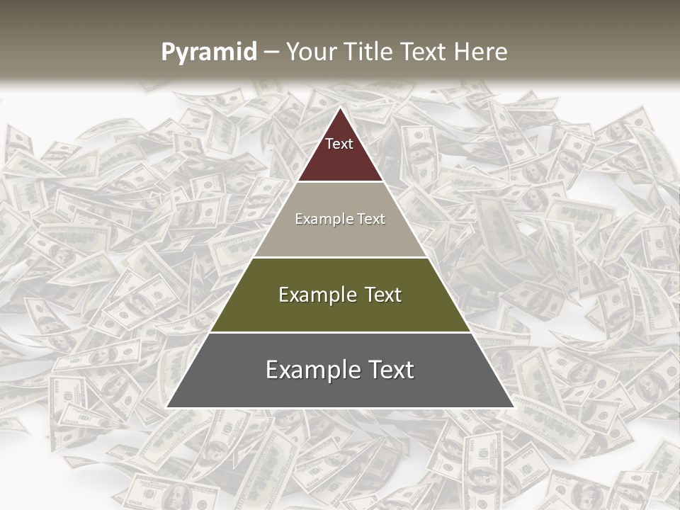 A Pile Of Money On A White Background PowerPoint Template