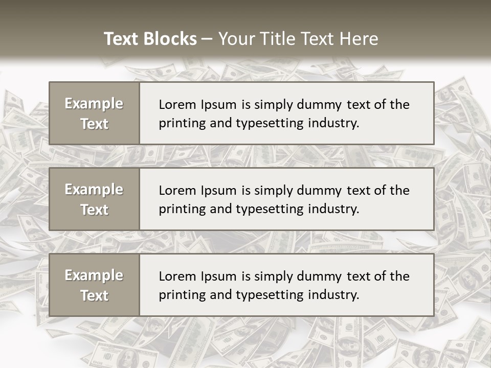 A Pile Of Money On A White Background PowerPoint Template