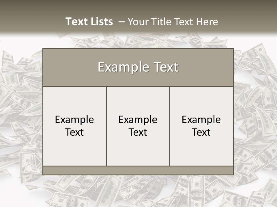 A Pile Of Money On A White Background PowerPoint Template