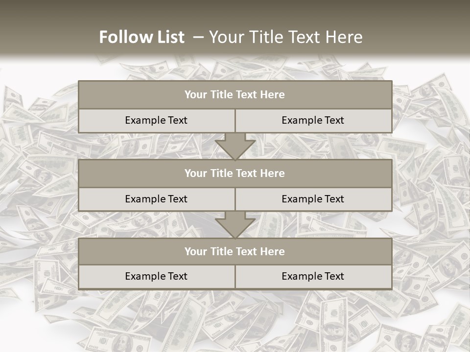 A Pile Of Money On A White Background PowerPoint Template