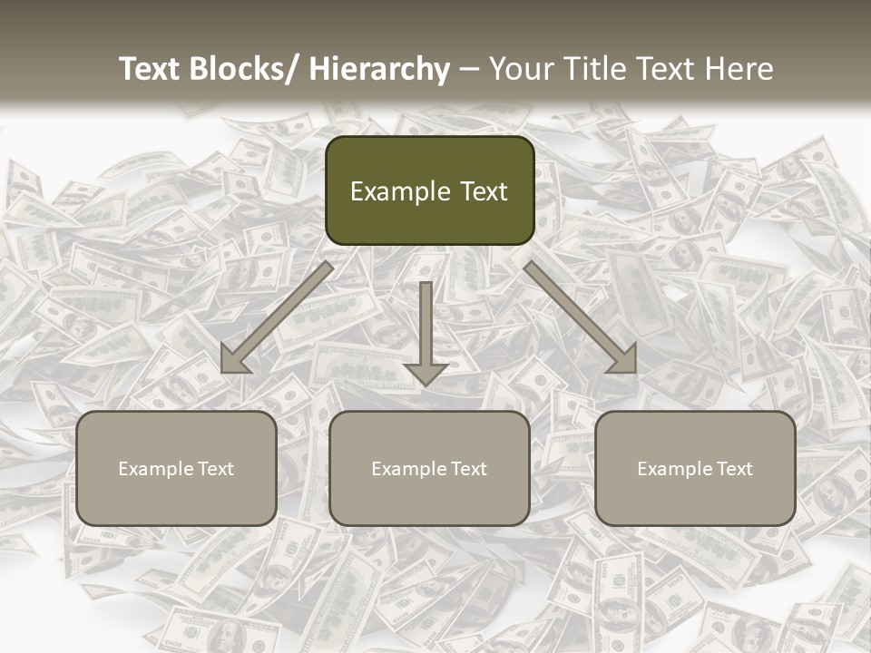 A Pile Of Money On A White Background PowerPoint Template