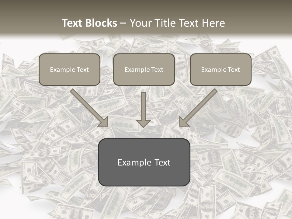 A Pile Of Money On A White Background PowerPoint Template