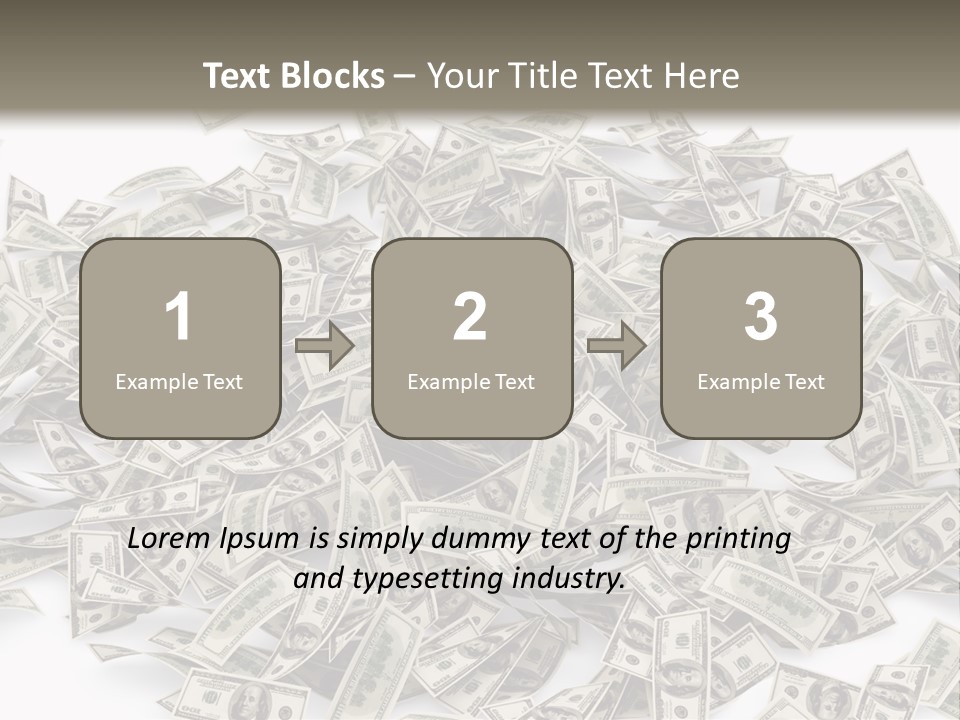 A Pile Of Money On A White Background PowerPoint Template
