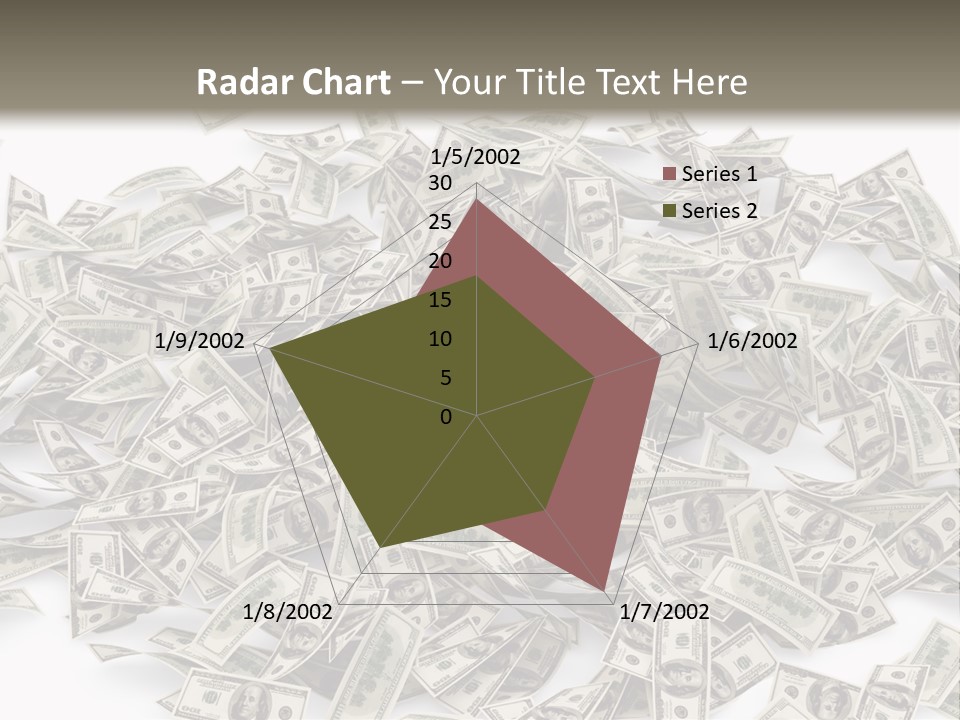 A Pile Of Money On A White Background PowerPoint Template