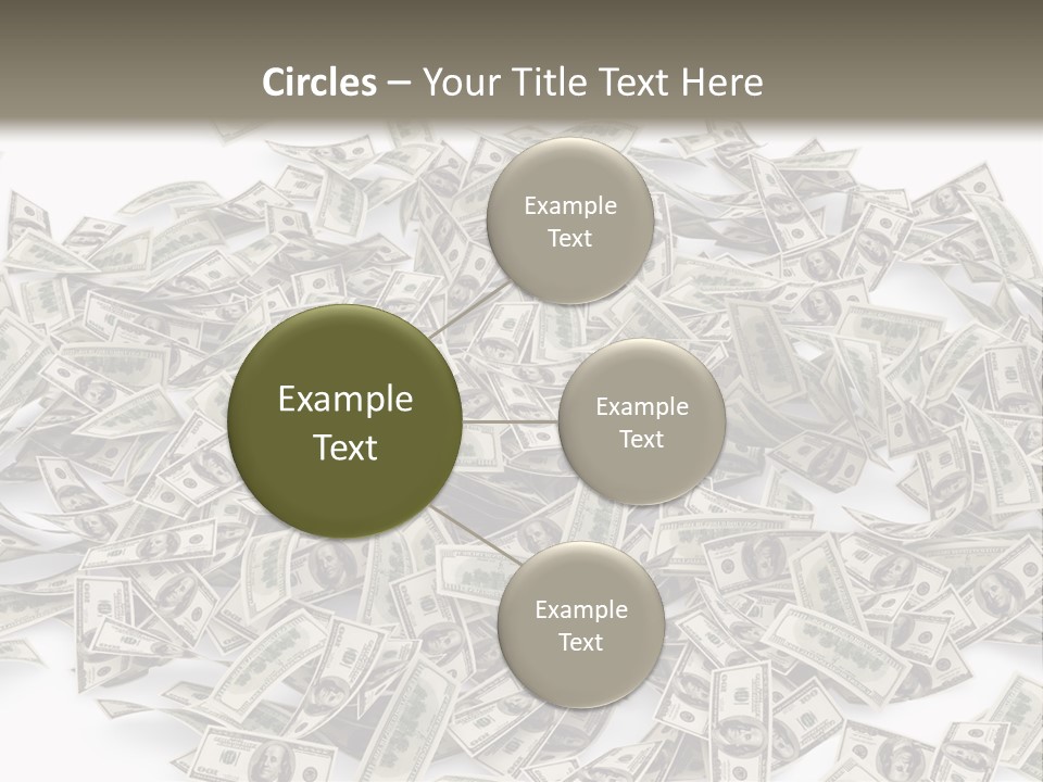 A Pile Of Money On A White Background PowerPoint Template