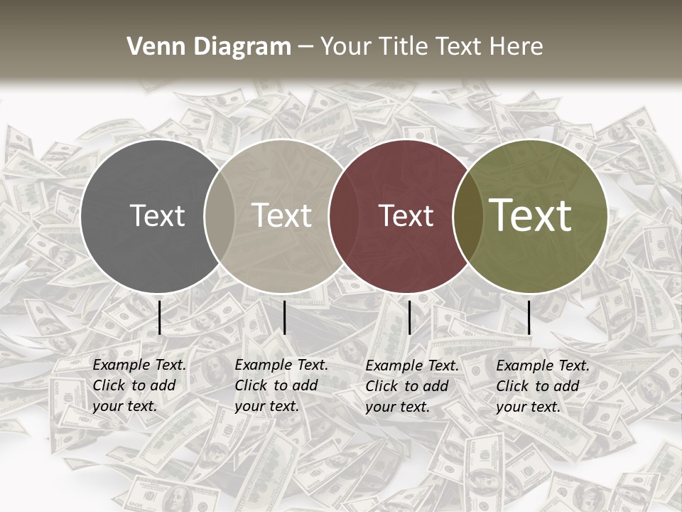 A Pile Of Money On A White Background PowerPoint Template