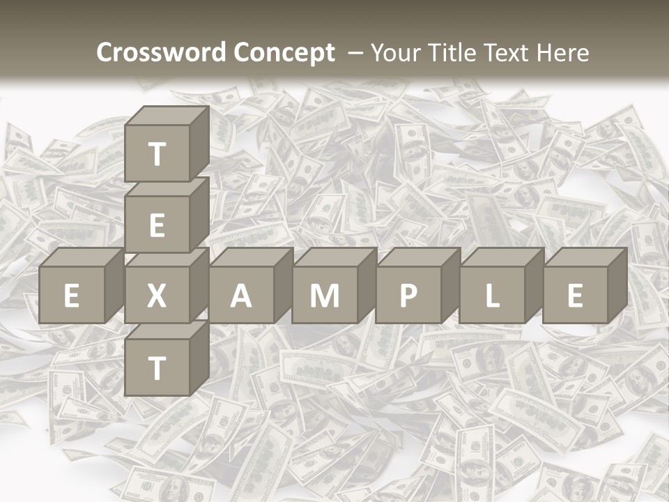 A Pile Of Money On A White Background PowerPoint Template