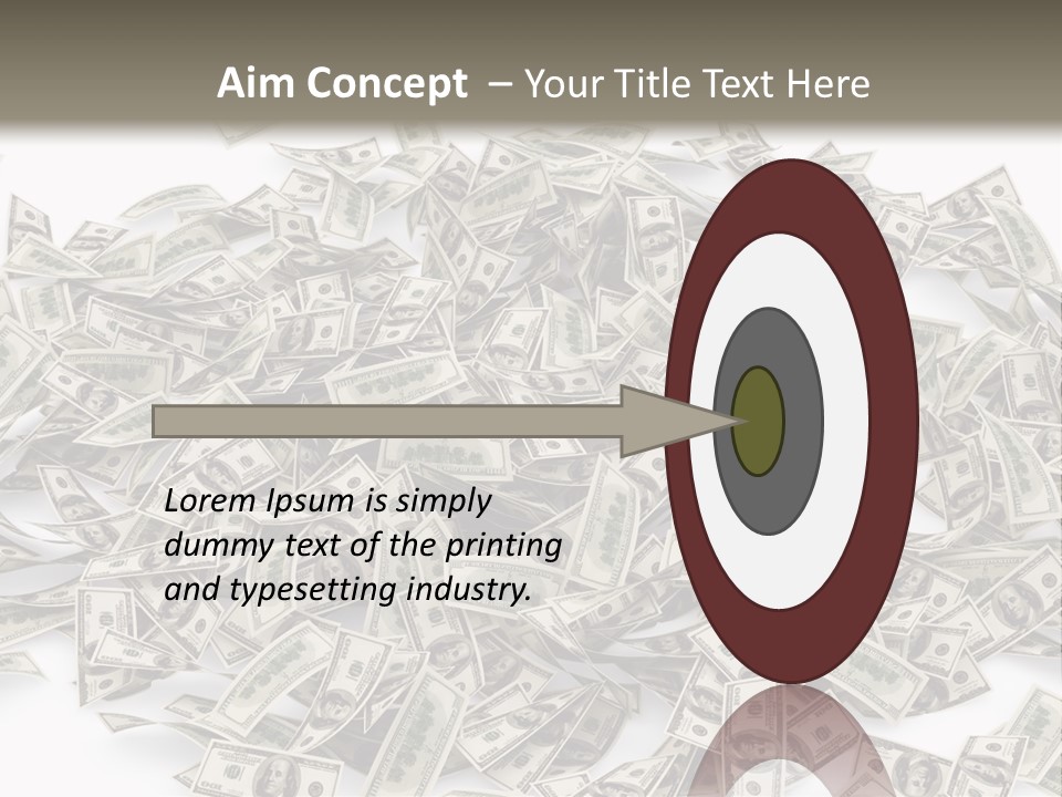 A Pile Of Money On A White Background PowerPoint Template