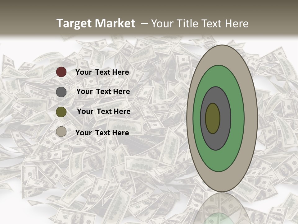 A Pile Of Money On A White Background PowerPoint Template