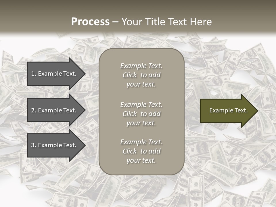 A Pile Of Money On A White Background PowerPoint Template