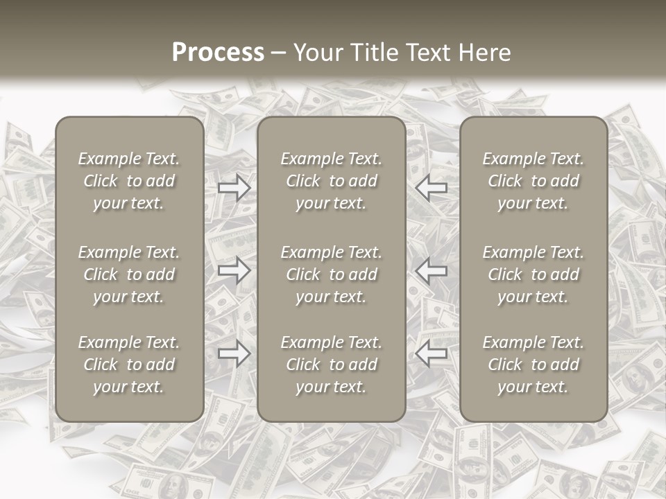 A Pile Of Money On A White Background PowerPoint Template