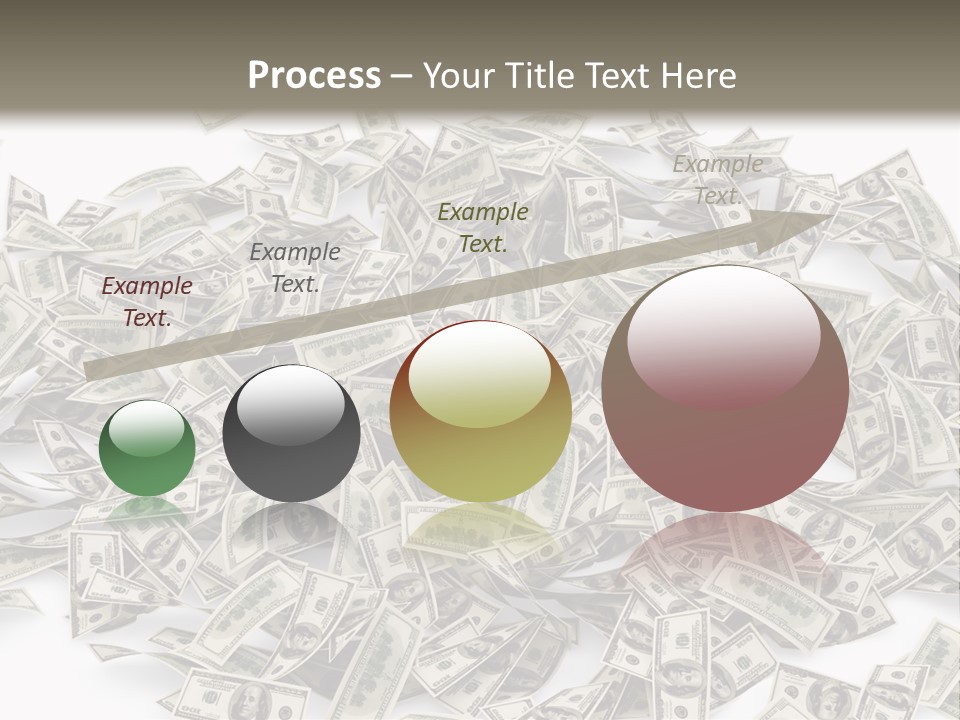 A Pile Of Money On A White Background PowerPoint Template