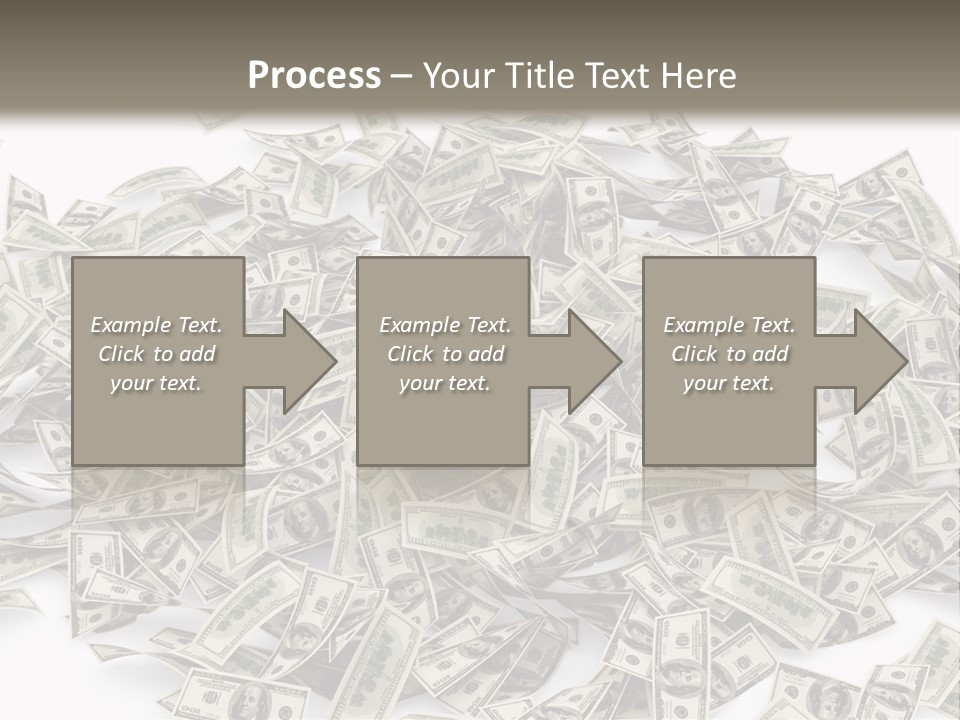 A Pile Of Money On A White Background PowerPoint Template