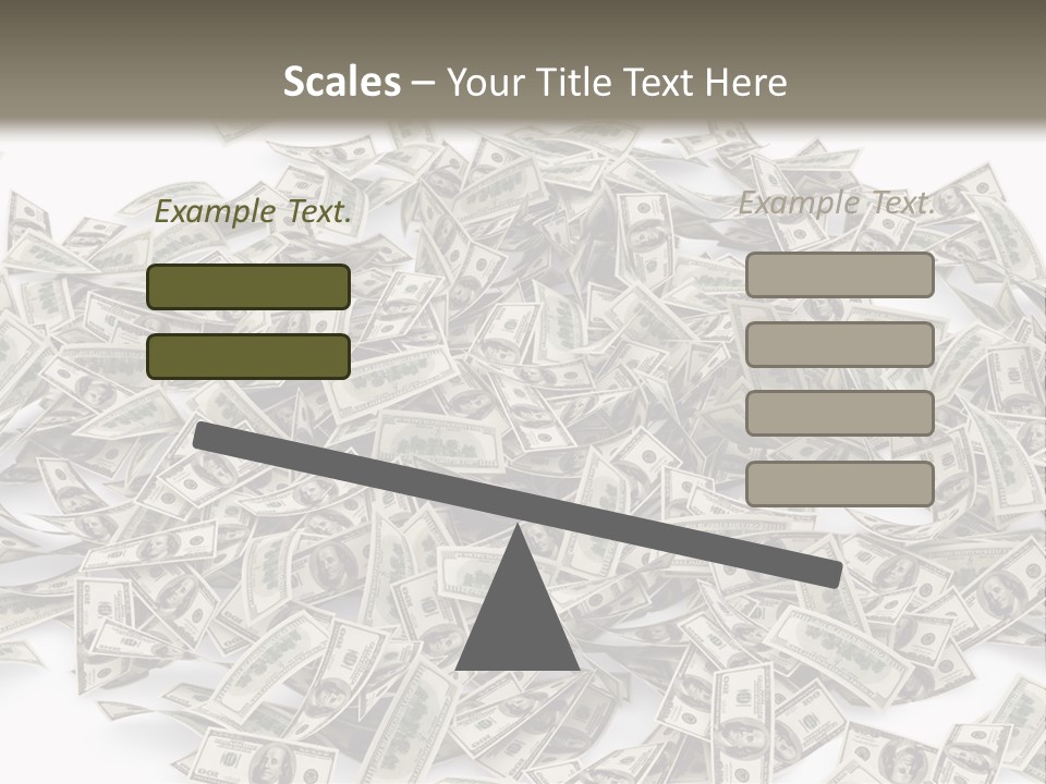 A Pile Of Money On A White Background PowerPoint Template