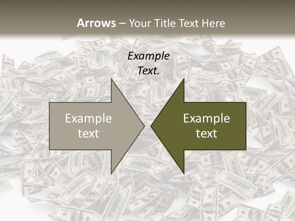 A Pile Of Money On A White Background PowerPoint Template