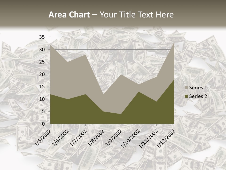 A Pile Of Money On A White Background PowerPoint Template