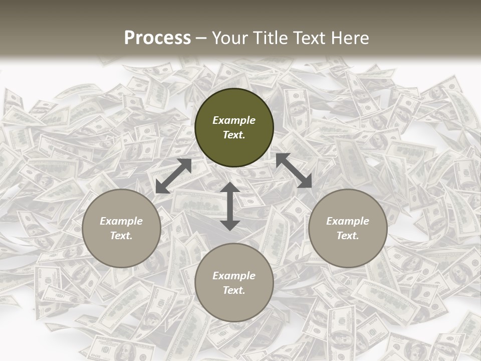 A Pile Of Money On A White Background PowerPoint Template