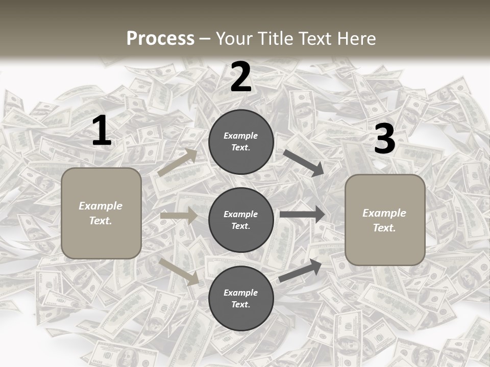 A Pile Of Money On A White Background PowerPoint Template
