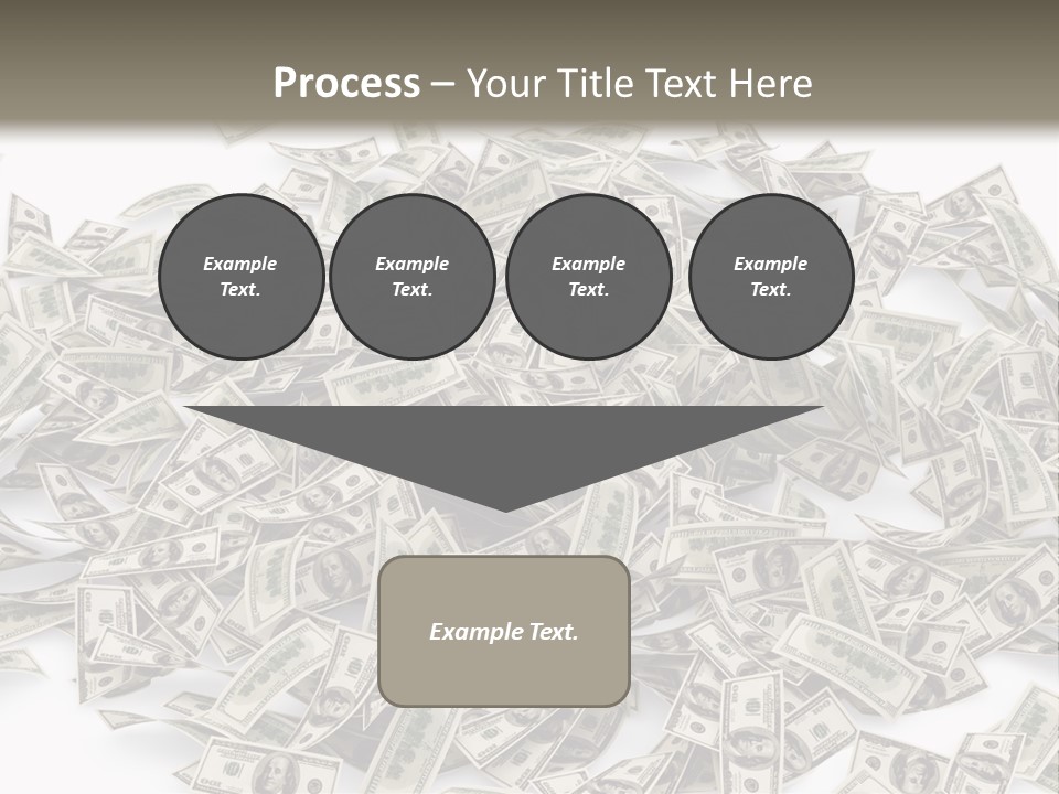 A Pile Of Money On A White Background PowerPoint Template