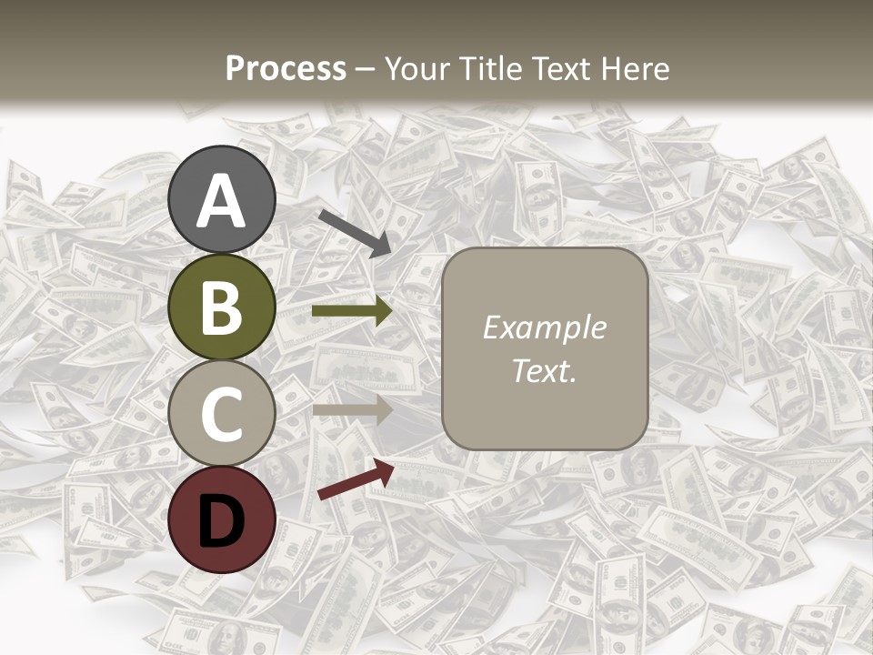 A Pile Of Money On A White Background PowerPoint Template