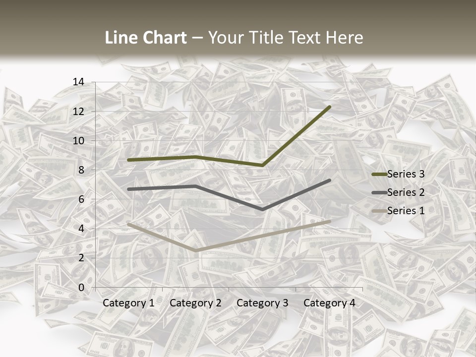 A Pile Of Money On A White Background PowerPoint Template