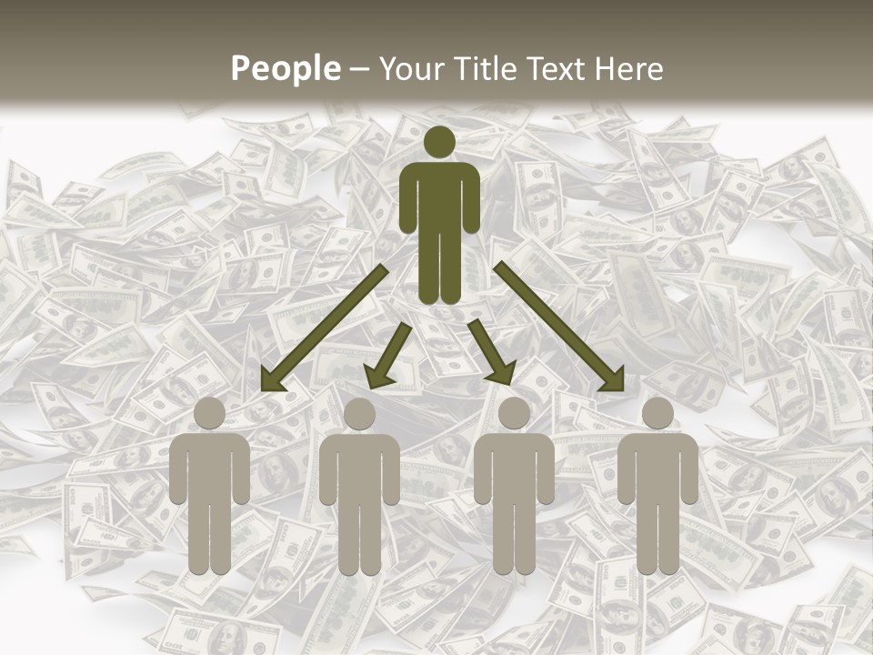 A Pile Of Money On A White Background PowerPoint Template