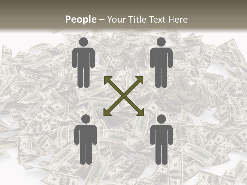 A Pile Of Money On A White Background PowerPoint Template