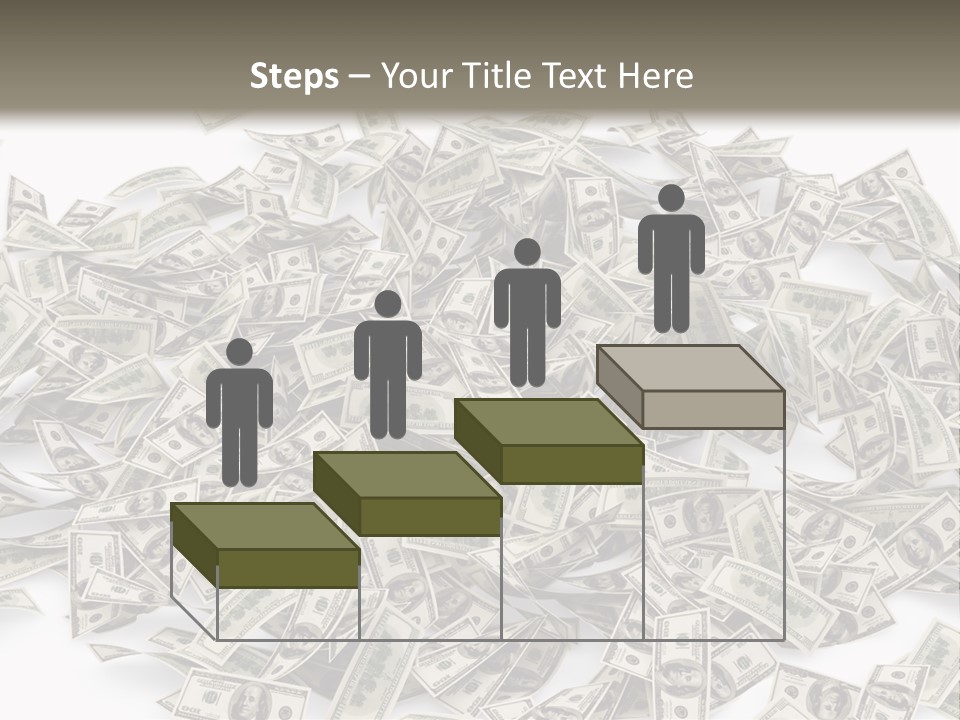 A Pile Of Money On A White Background PowerPoint Template