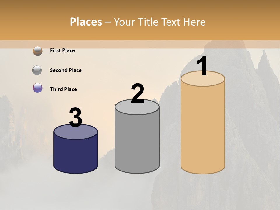 A Picture Of A Mountain With Clouds Coming Out Of It PowerPoint Template
