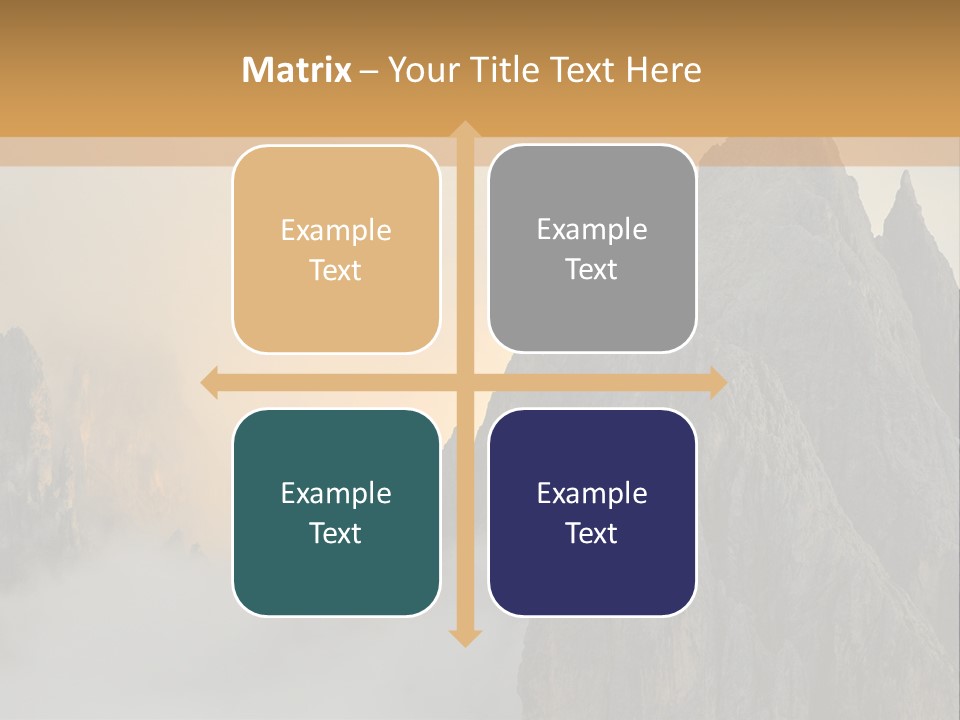 A Picture Of A Mountain With Clouds Coming Out Of It PowerPoint Template
