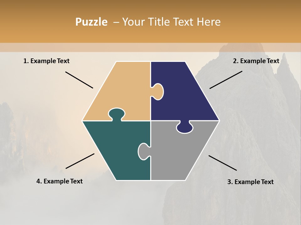 A Picture Of A Mountain With Clouds Coming Out Of It PowerPoint Template