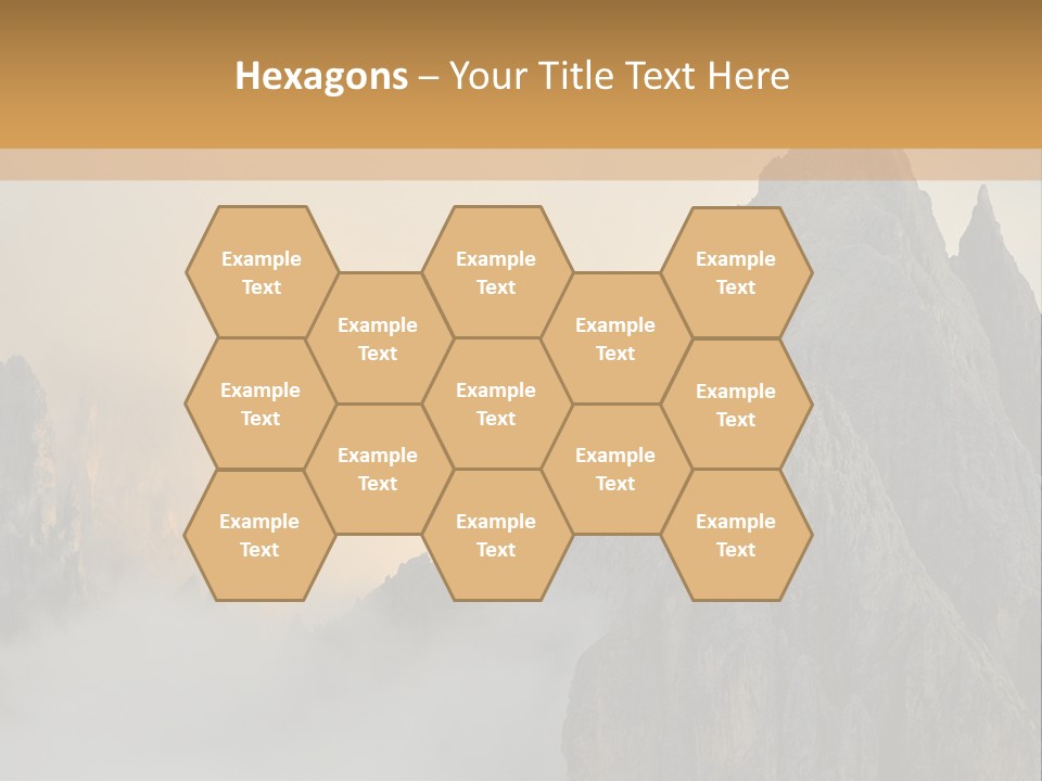A Picture Of A Mountain With Clouds Coming Out Of It PowerPoint Template