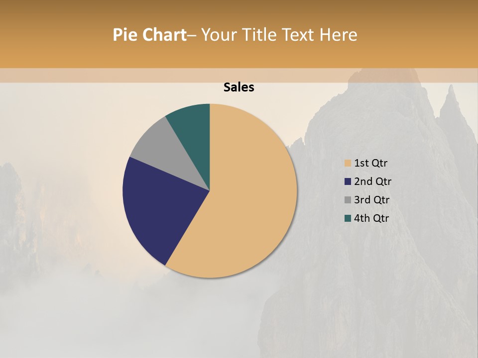 A Picture Of A Mountain With Clouds Coming Out Of It PowerPoint Template