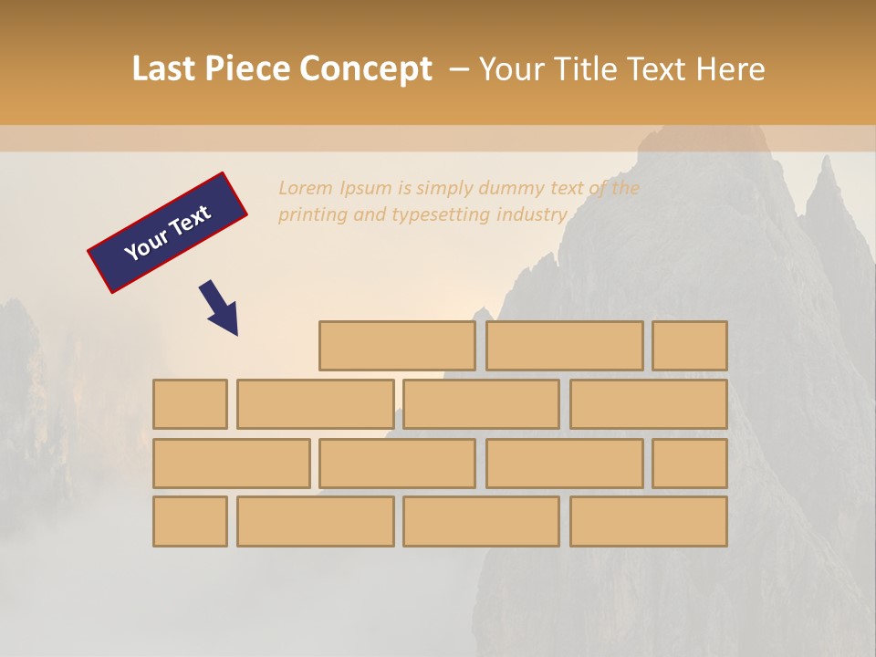 A Picture Of A Mountain With Clouds Coming Out Of It PowerPoint Template