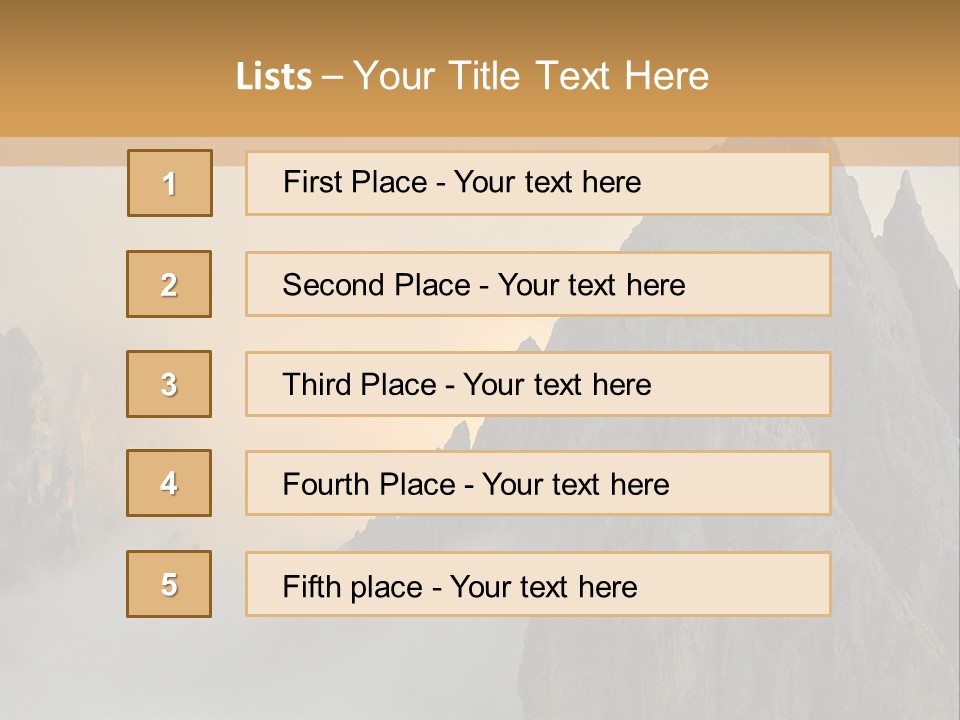 A Picture Of A Mountain With Clouds Coming Out Of It PowerPoint Template