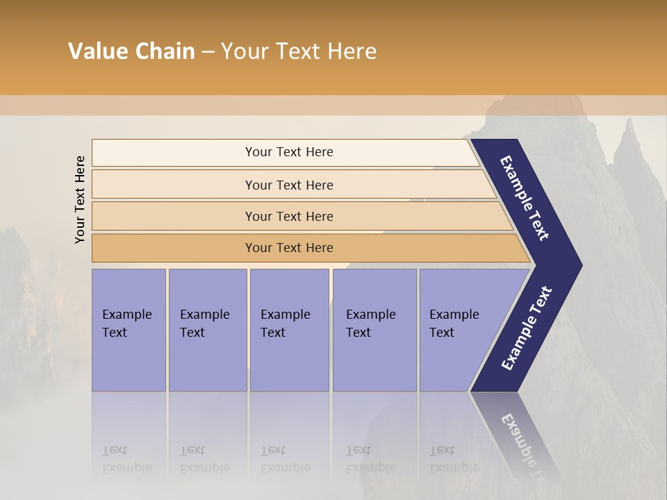 A Picture Of A Mountain With Clouds Coming Out Of It PowerPoint Template