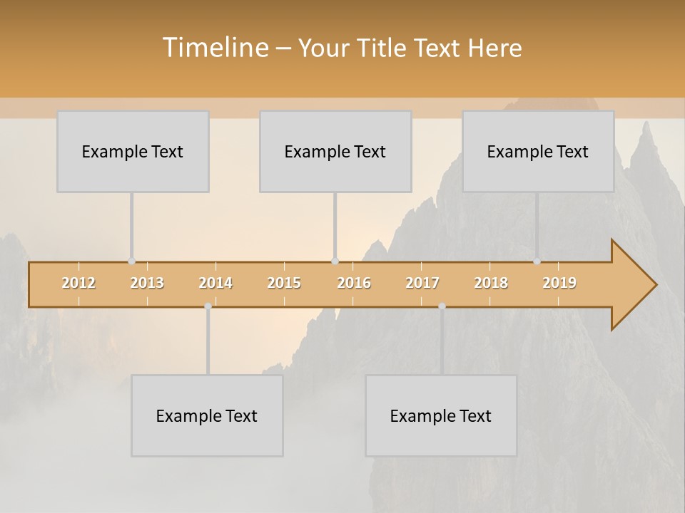 A Picture Of A Mountain With Clouds Coming Out Of It PowerPoint Template