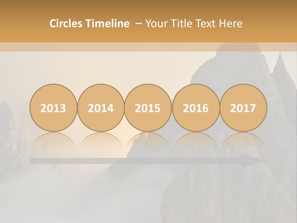 A Picture Of A Mountain With Clouds Coming Out Of It PowerPoint Template